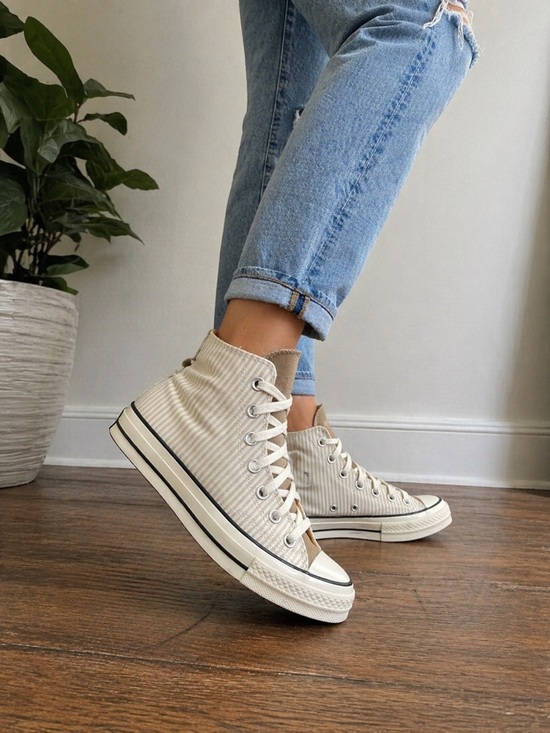 Converse Shoes - Converse Chuck Taylor High Top Cream Stripe Unisex W5.5 M3.5 EU36